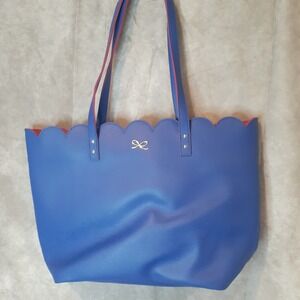 Bath & Body Works Blue and Pink Large Scallop Tote Bage‎
